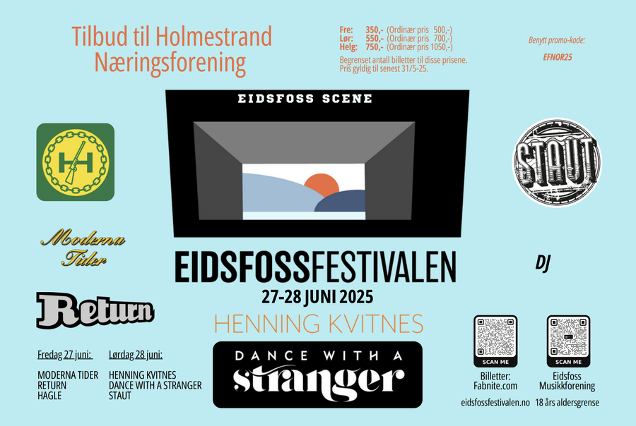 Plakat Eidsfossfestivalen 2025